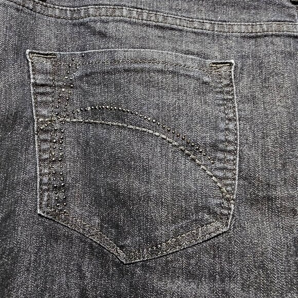 XOXO Fragile Jeans Women's Dark Wash Bootcut Denim Pants Size 15 - Picture 4 of 11